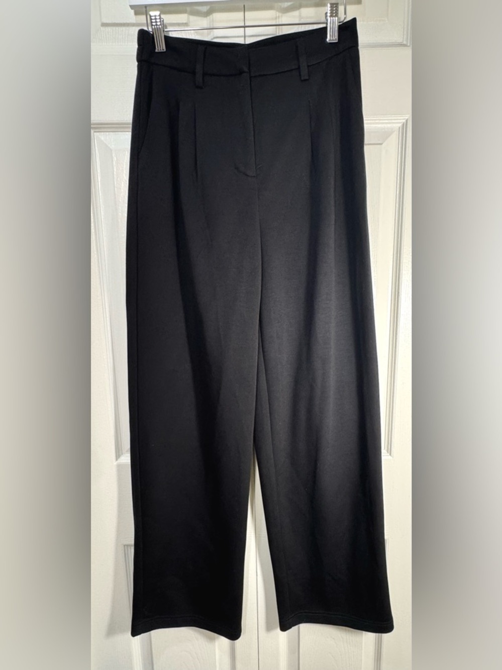 Cloth by Design Black Pleated Wide Leg Trouser Pants Stretch High Rise S NWOT